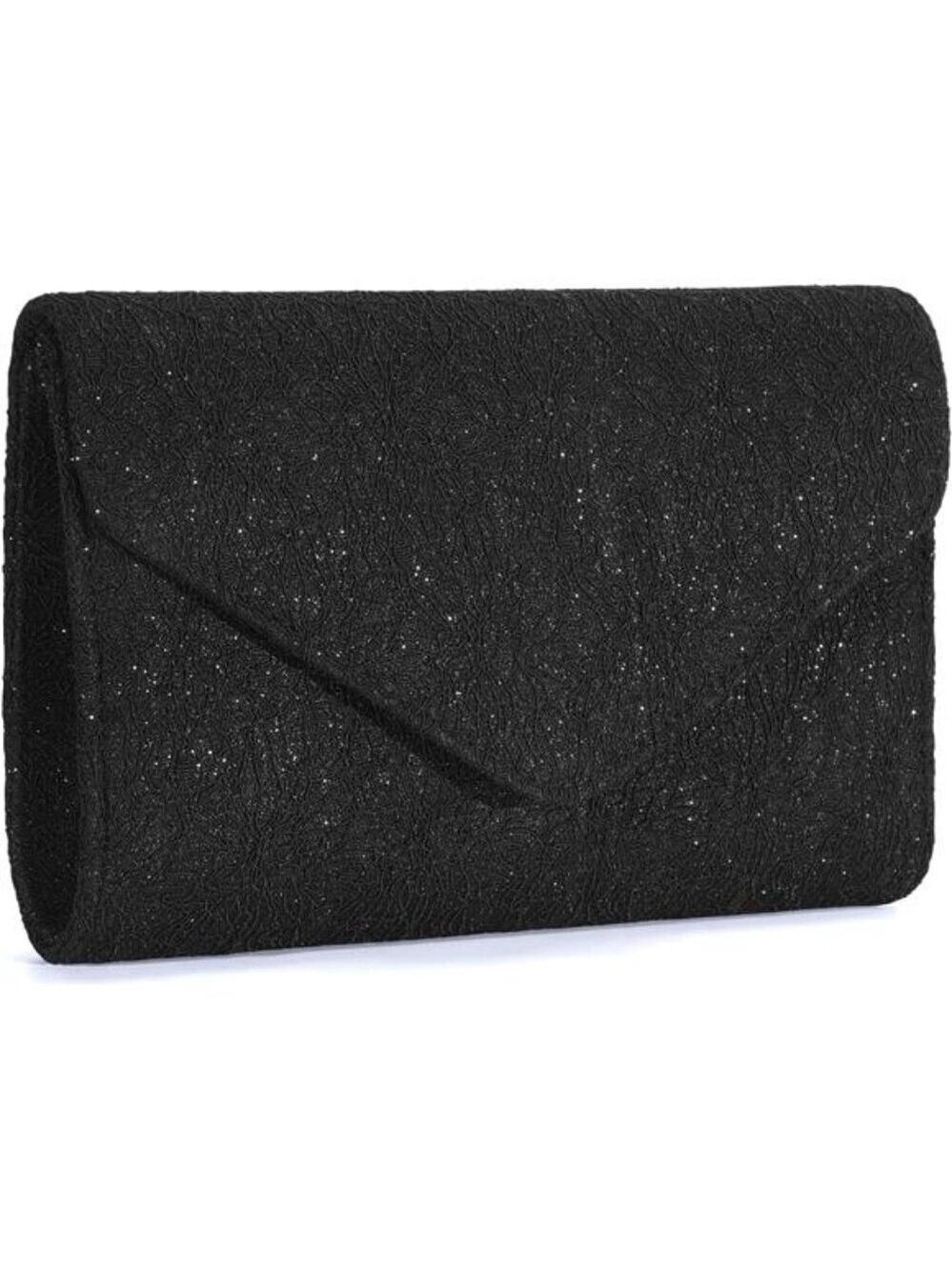 Lace Satin Evening Clutch Purse Crossbody Shoulder Bag Wedding Party Handbag